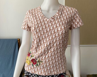 2006 Christian Dior Ribbed Cotton and Mesh T-shirt - Etsy