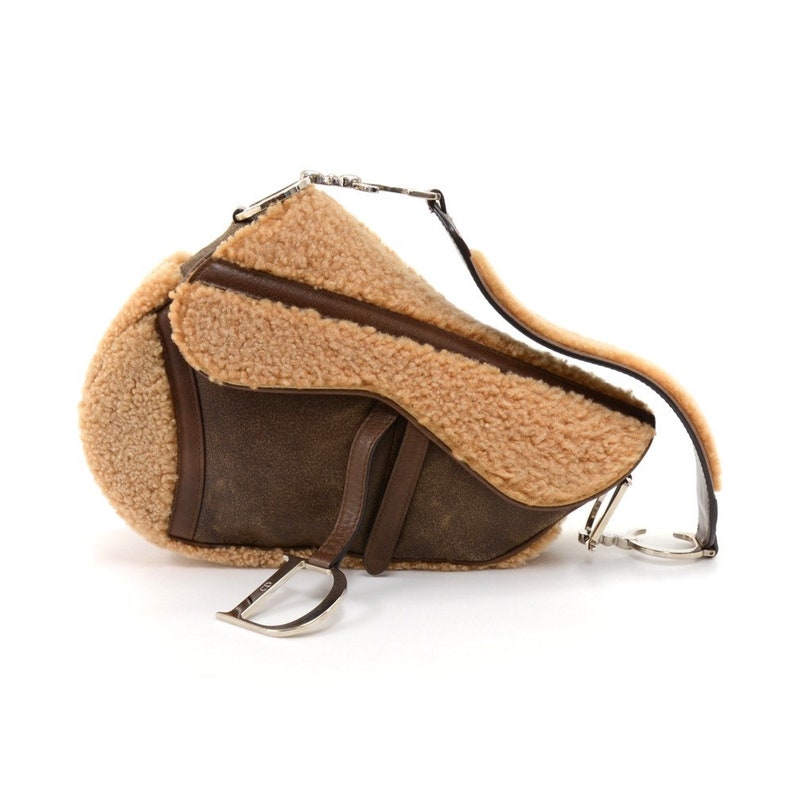 dior saddle shearling