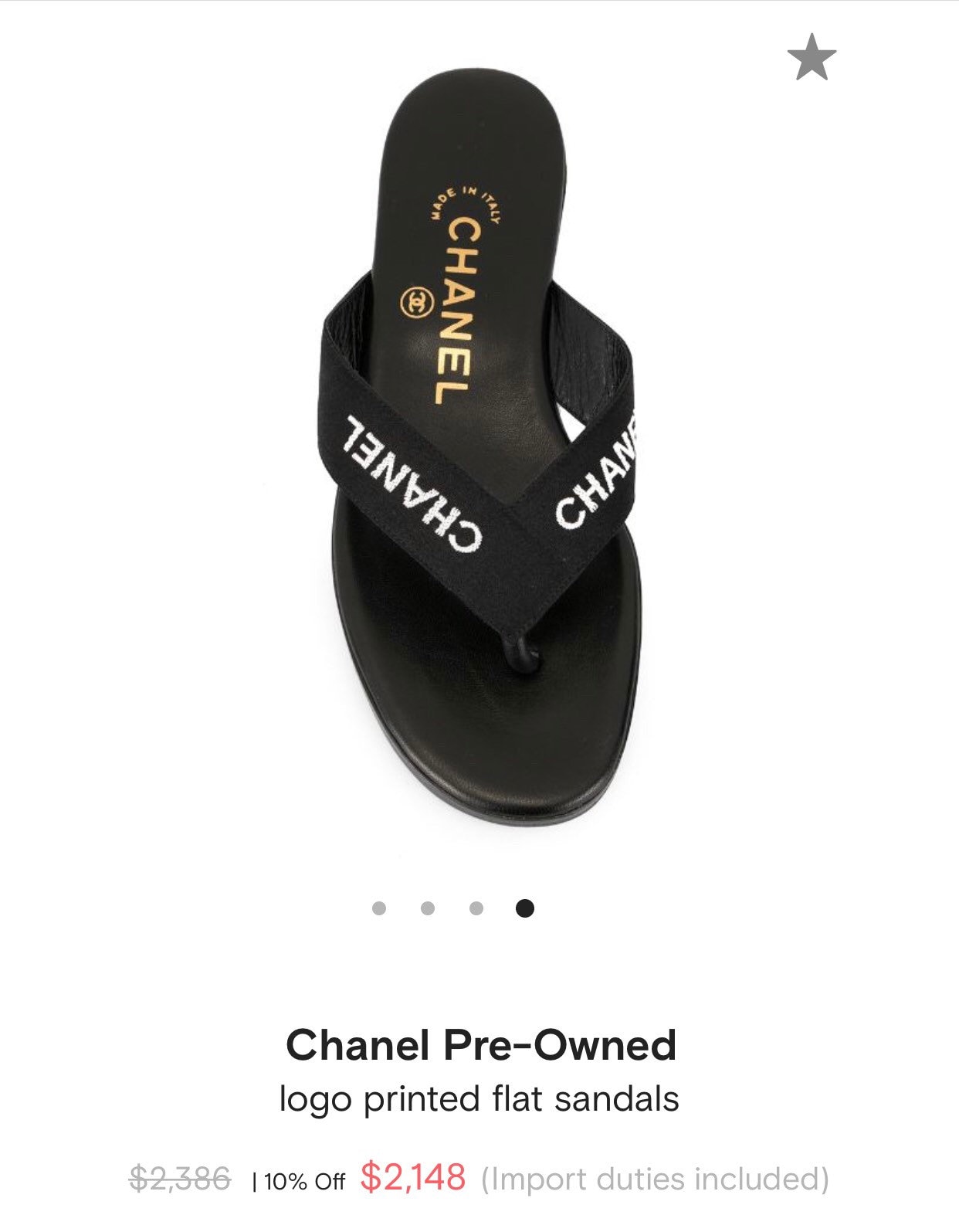 black sandals chanel