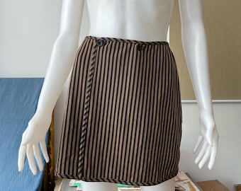 Vintage FENDI striped skirt in brown