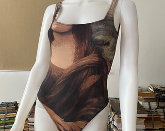 SALE! From 657 - Vintage Jean Paul Gaultier JPG Mona Lisa Bodysuit small