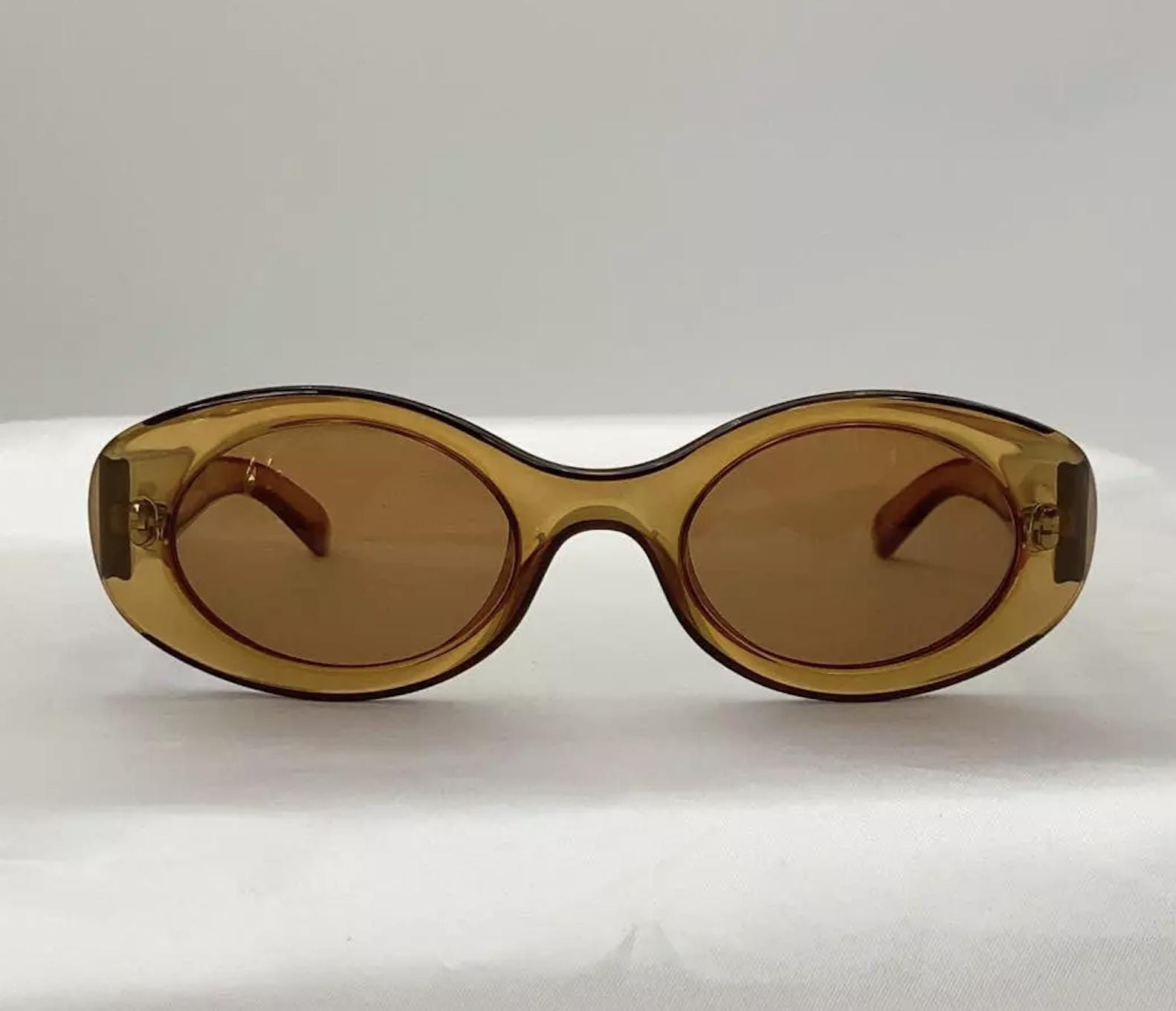 Vintage Gucci GG Sunglasses Brown Hot on Trend Now Rare 