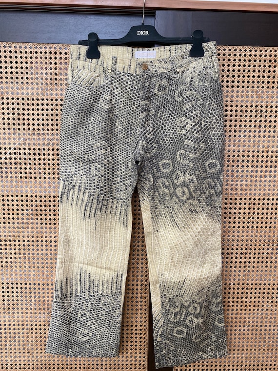 SALE! Vintage Roberto Cavalli python snakeskin pr… - image 1