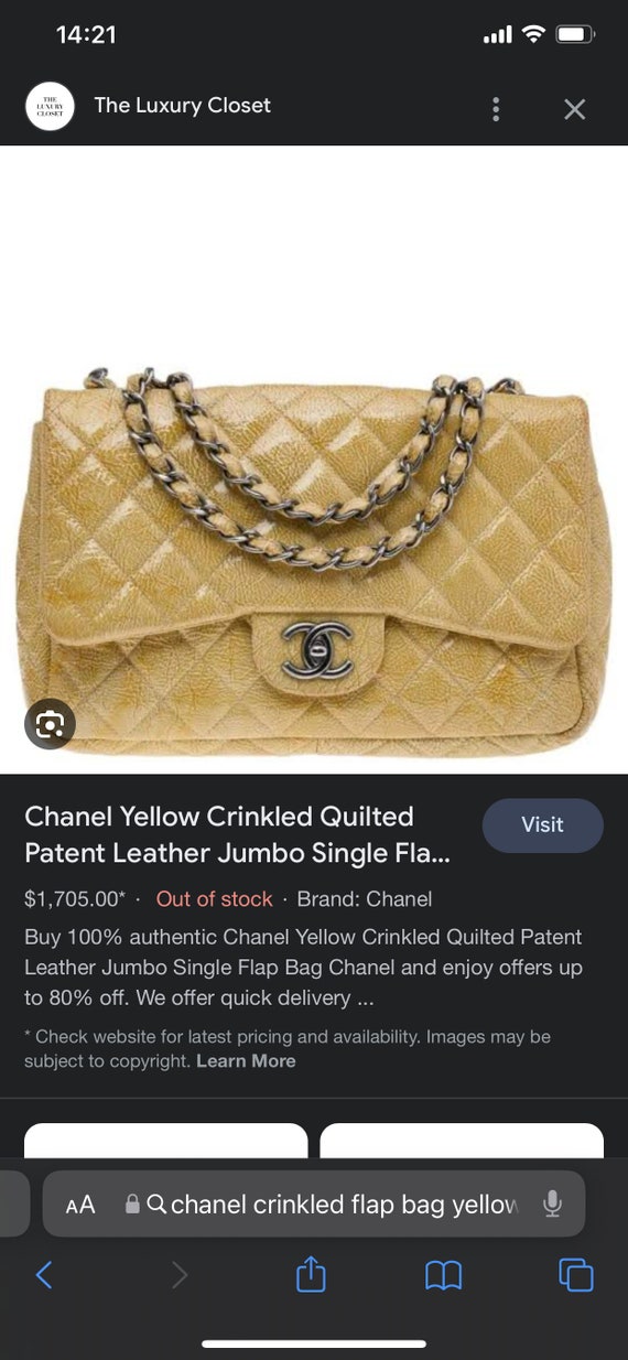Buy Vintage Chanel CC Jumbo Flap in Crinkled Crumpled Calfskin Online in  India 