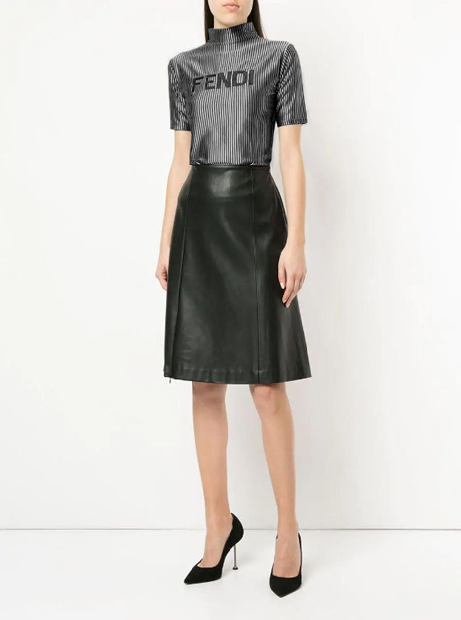 【関税&送料込】Fendi Black Lace Skirt Fendi - Silk midi skirt black - The Corner
