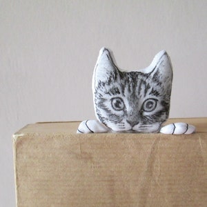 segnalibro in stoffa feltro a forma di gatto gattino idea regalo per amanti dei gatti della lettura