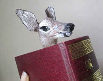 segnalibro in stoffa a forma di cerbiatto capriolo cervo bambi idea regalo per amanti della lettura