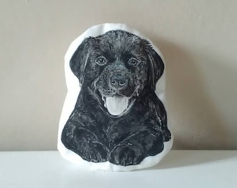 dog purse pencil case black labrador dog breed small bag handpainted illustrated drawing for dog sitter lovers owners
