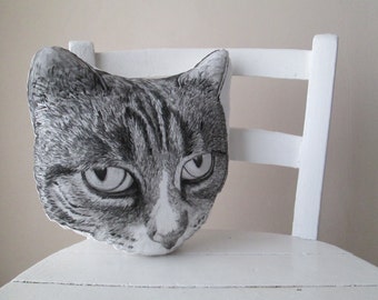 Chartreux cat pillow head shaped Chartreux cat pillow head shaped
