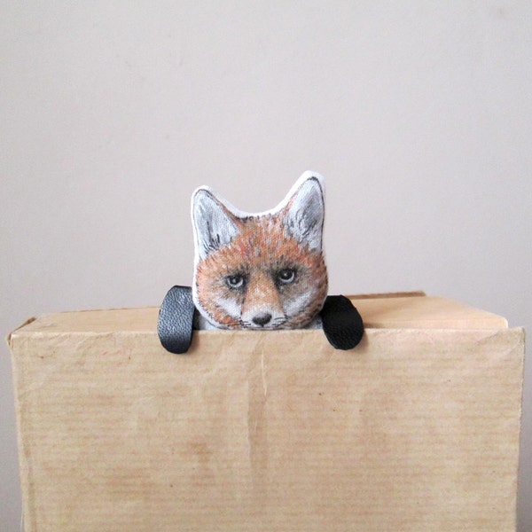 fox bookmark kids bookmarks miniature animals gift idea for teachers readers students back to school unusual fun reading accessory