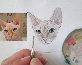 mascota conmemorativo gato broche pintado a mano tela pin textil joyería personalizado regalo idea para el amante del gato Materiales para mascotas Urnas y artículos recordatorios Joyería para recordar mascotas 