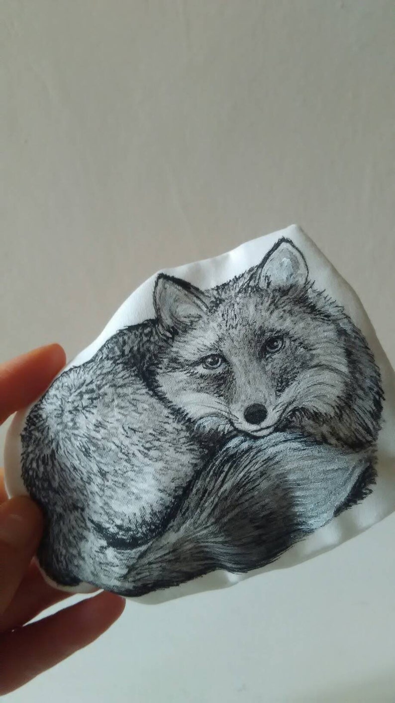 fox shaped coin pourses pouch bag woodland animal forest gift idea children teen handpainted image 2