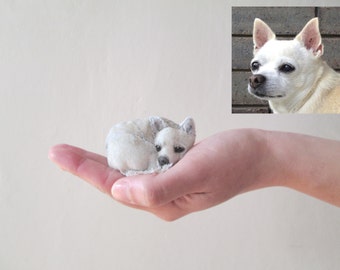 personalized pet memorial miniature custom animal totem soft figurine portrait cat dog sculpture