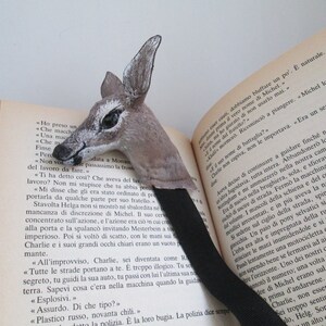 segnalibro in stoffa a forma di cerbiatto capriolo cervo bambi idea regalo per amanti della lettura image 2