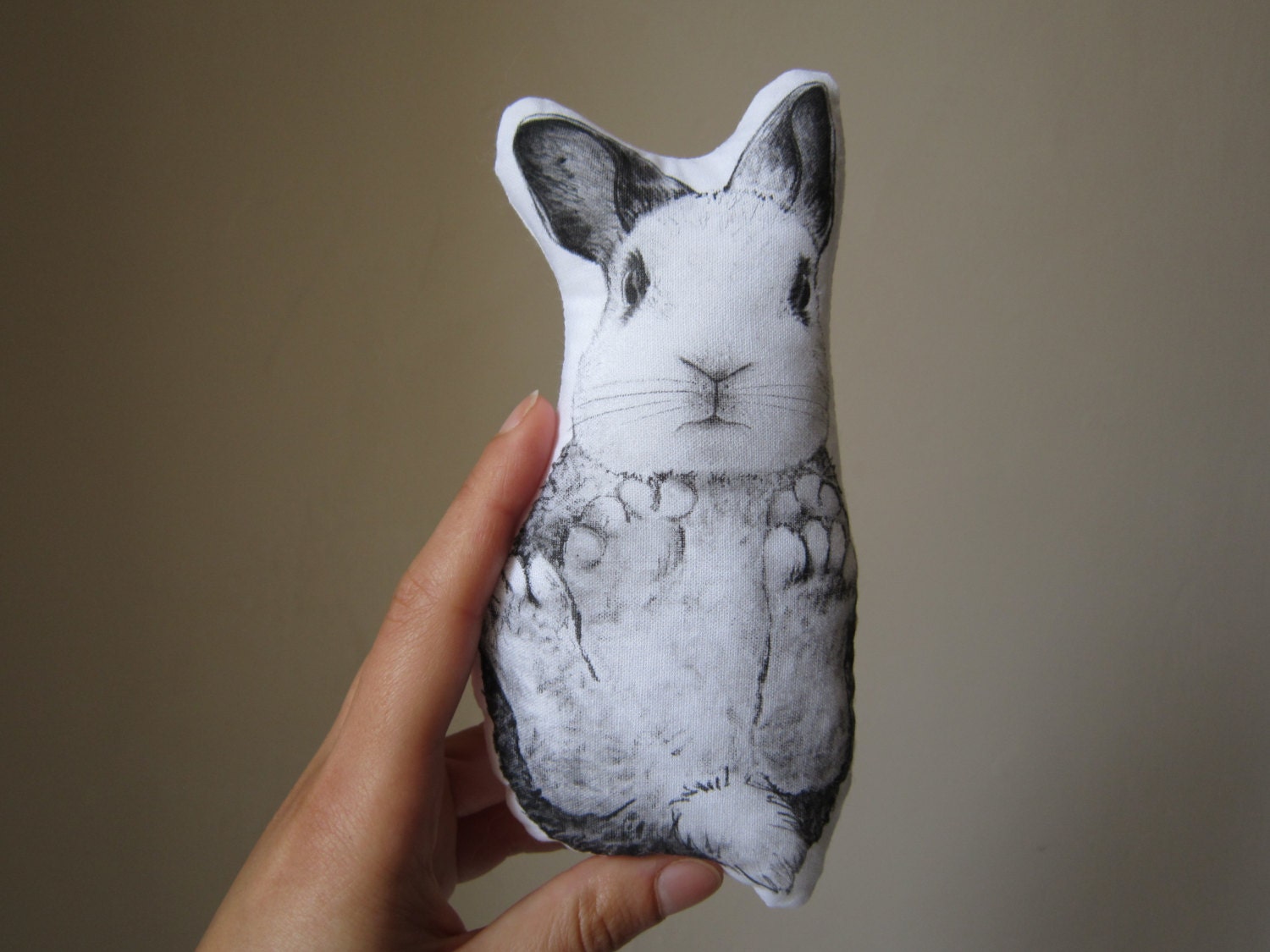 White Bunny Plush Rabbit Soft Toy Animal Totem Cottage Chic - Etsy