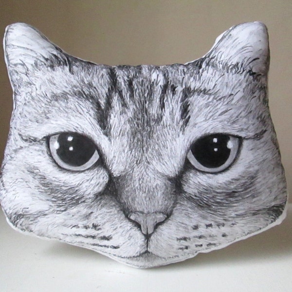 personalized cat portrait pillow look alike replica pet plush for animal lovers hand painted cushion gift idea