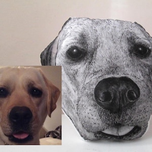 personalized dog pillow custom realistic portrait for dogs lovers hand painted cushion gift idea