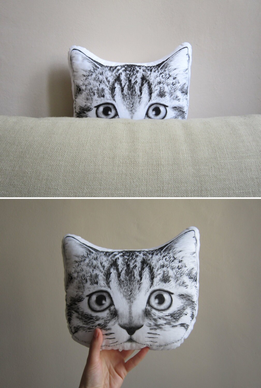 realistic cat pillow
