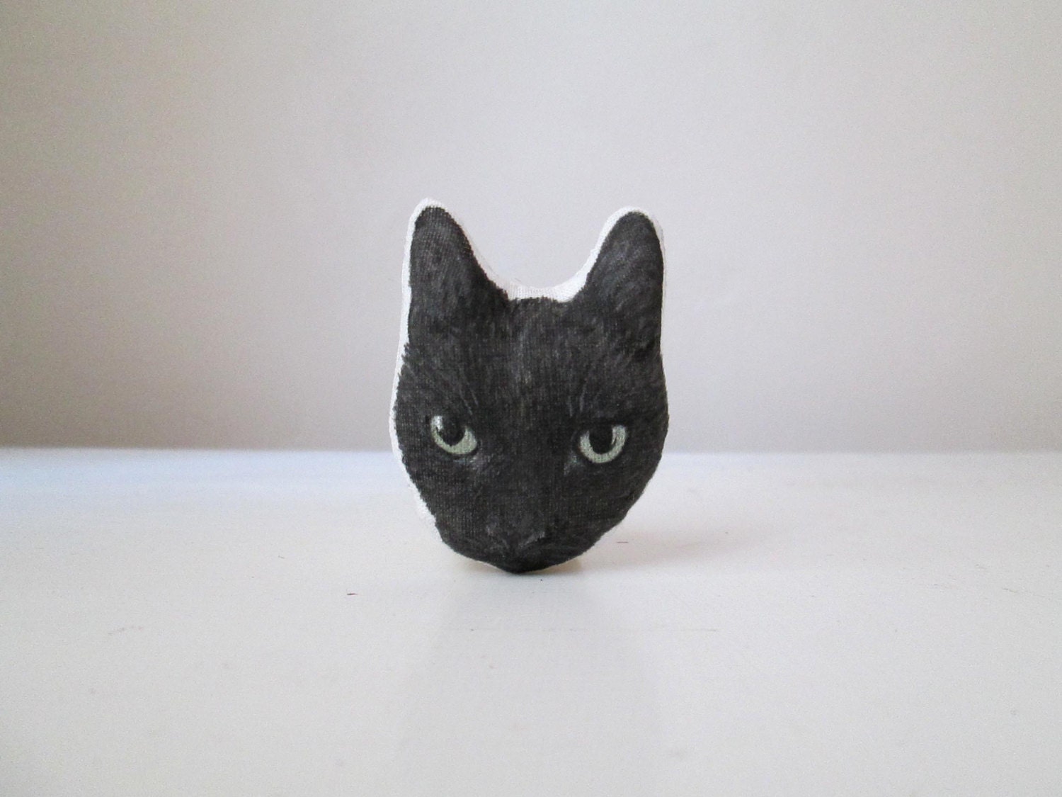 Spilla con testa di gatto nero dipinta a mano idea regalo | Etsy Italia