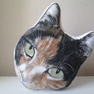 cat head pillow personalized portrait cats throw pillow cushion