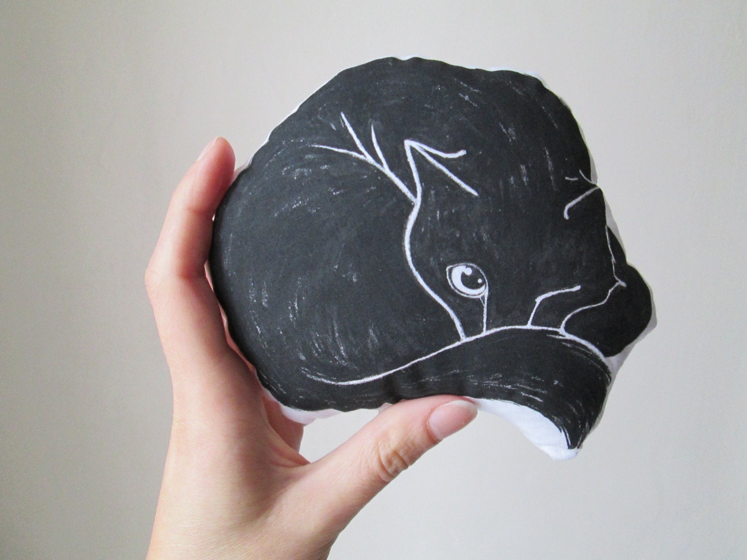 Black Cat Cuddly Toy Plush Gift Idea for Cat Lovers Small Etsy