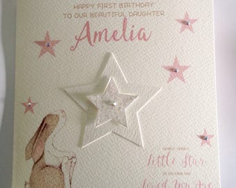 1st birthday card etsy