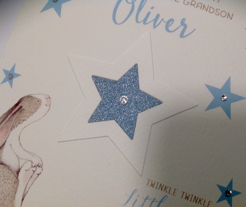 Nephew Grandson Cute Personalised Watercolour 1st Birthday Card Son Brother 2nd 3rd 4th 5th 6th Pink With Bunny