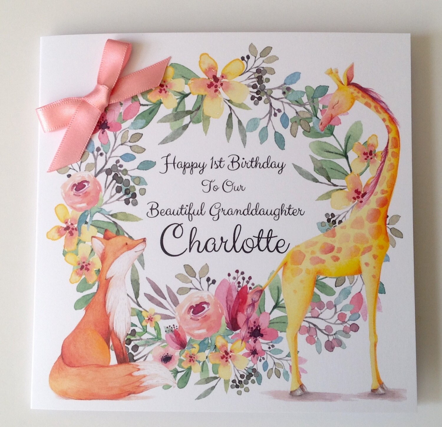 Personalised Birthday Card First 1st 2nd 3rd 4th Daughter Granddaughter Girl