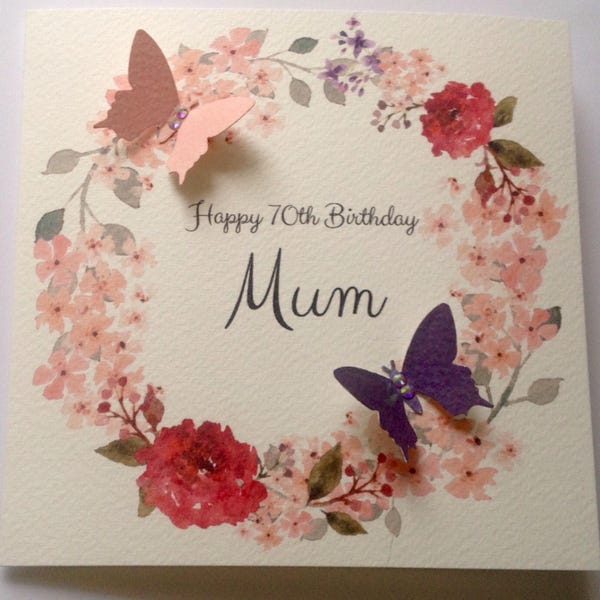 Personalised Birthday Card  Mum, Nan, Auntie Daughter, Any Name 30th 40th 50th 60th 70th 80th 90th 100th