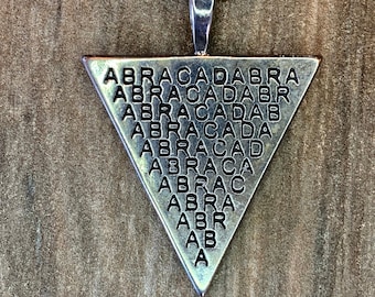 Abracadabra Pendentif Abraxas Cabalistique Magie Occulte Ésotérique  Amulette Collier Acier Inoxydable Bijoux Collier Chokers Cadeau