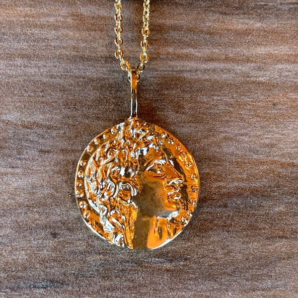 Apollo God Gold plated necklace N19015