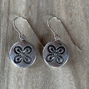 Adrinka Fortune Earrings, Textile Handmade Tribal Symbology Jewelry
