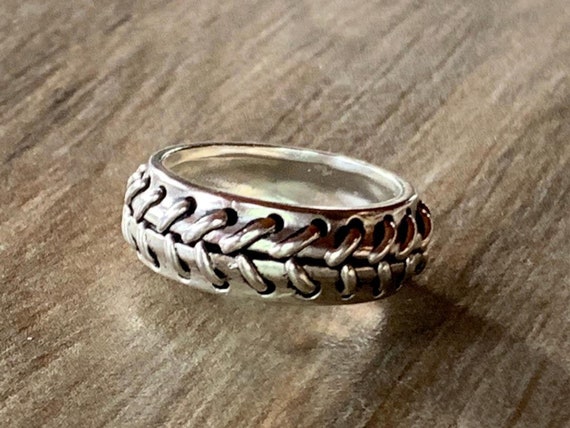 Baseball Ring R10294 Size 7 Symbology By Lois Wagner - 
