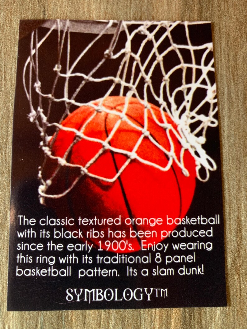 Basketball Ring R10296 Size 10 Symbology by Lois Wagner Etsy