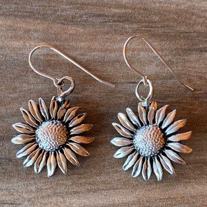 Sunflower Earrings, Sun Flower Pendant, Sunshine Jewelry, Botanical Talisman, Gift for Plant Lovers, Floral Charm