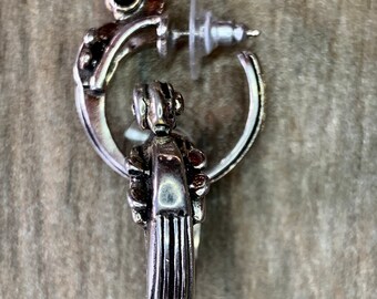 Violin / Viola / Cello Hoop Earrings, Celebrate Music, Musical Score, Gifts for Music Lovers, Orchestra Music Instrument, Gift for Her