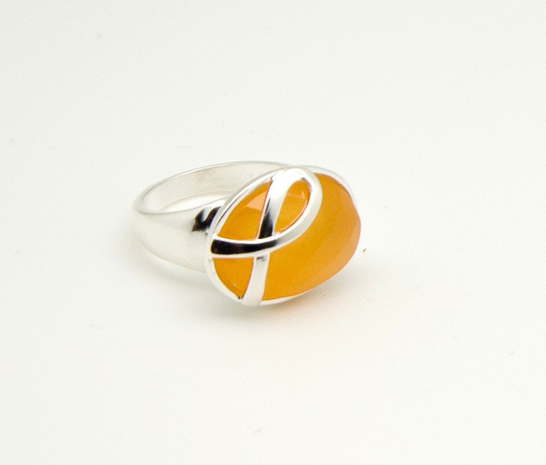 Cancer Awareness Ring Childhood Cancer, Bone, Bladder, Liver Yellow ...