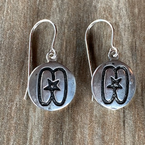 Adrinka Hope Earrings, Textile Handmade Tribal Symbology Jewelry