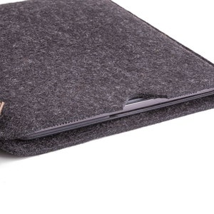 simple iPad sleeve felt, reduced style, many colors, wool felt, suitable for Apple tablets anthracite mixed