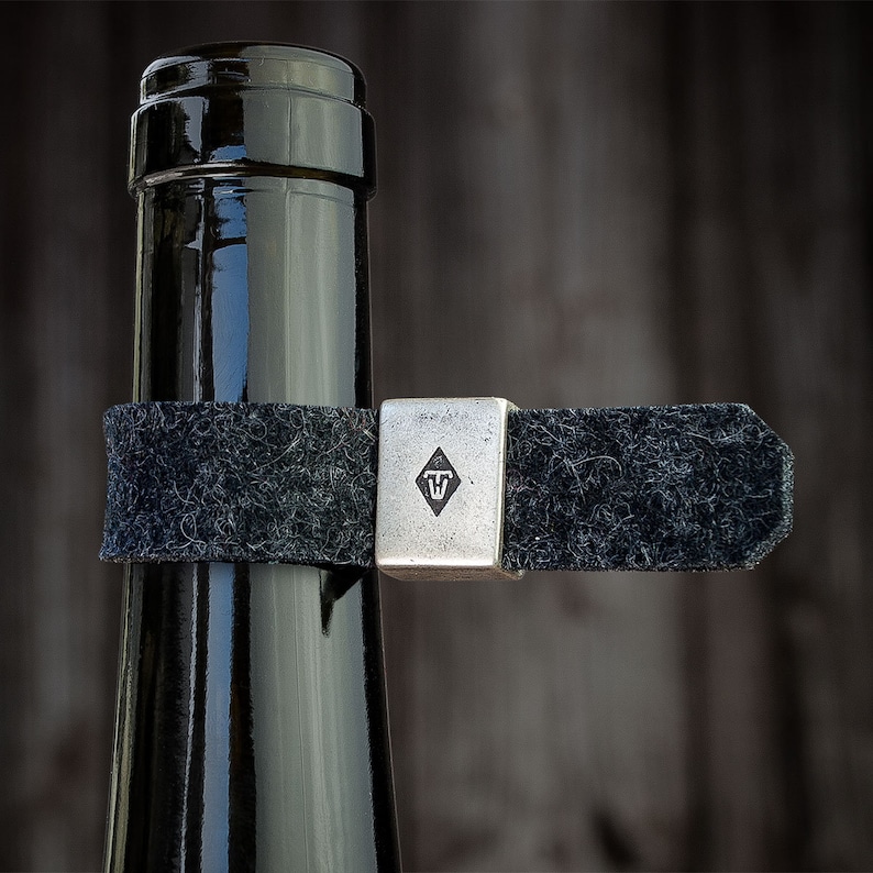 Small Gift Wine Lover Bottle Drip Stop Drop Collar Ring Metal Etsy