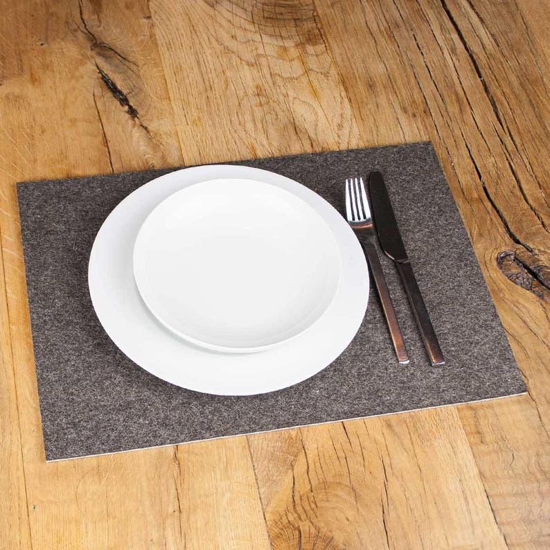Felt Placemats 5mm Bicolor Brown Beige Rectangle or Etsy