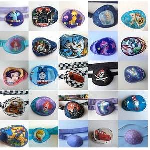 Può includere: Una collezione di 20 parches per occhi colorati con vari personaggi dei cartoni animati e disegni. I parches per occhi sono realizzati in tessuto e hanno un cinturino elastico per una vestibilità comoda.