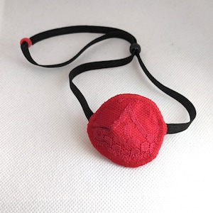 Eye patch for Dogs/cats/ Red lace/ NO FELT/ custom made