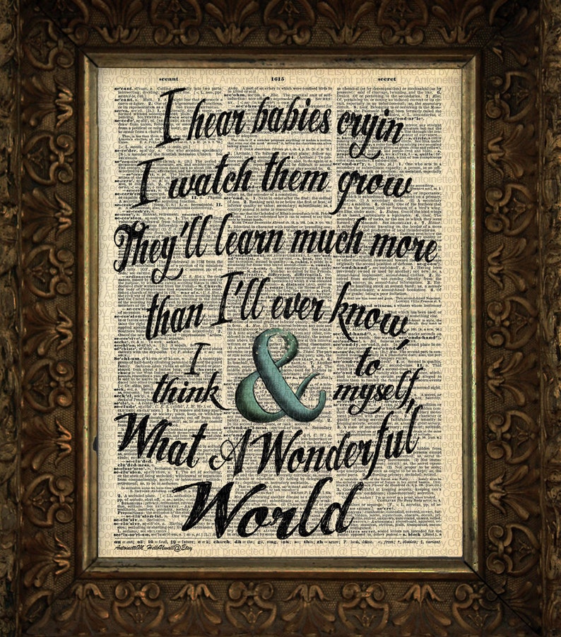 Louis Armstrong What A Wonderful World Letra