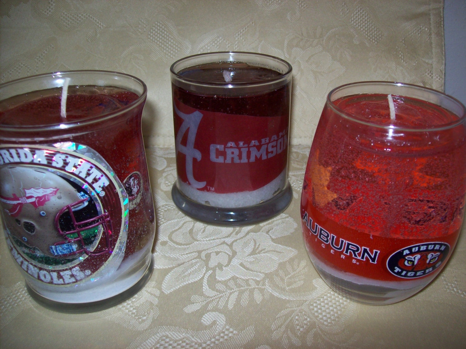 Sports Team Custom 4 U gel Art Candle Most Teams Man Cave Etsy