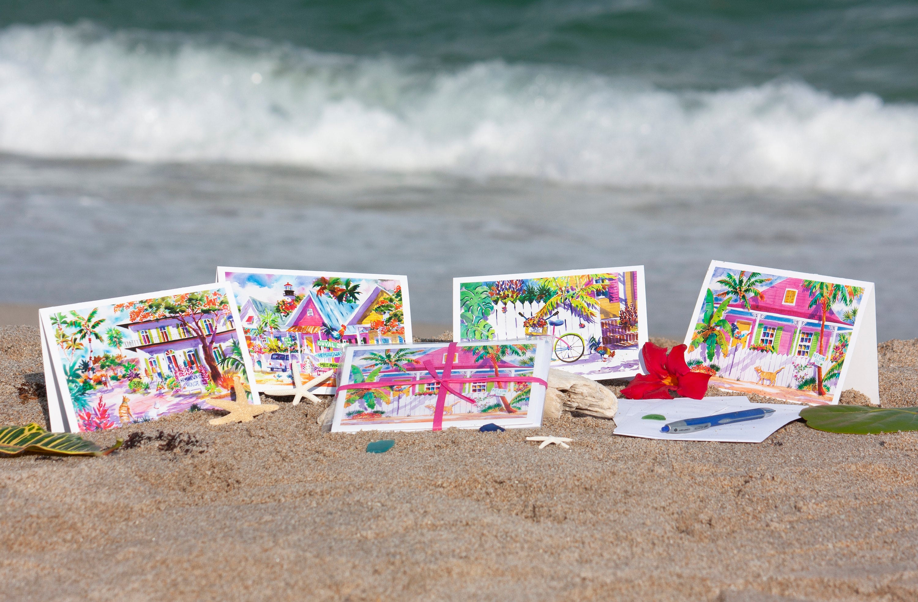 Key West Note Cards Key West Gift Key West Art Blank Etsy