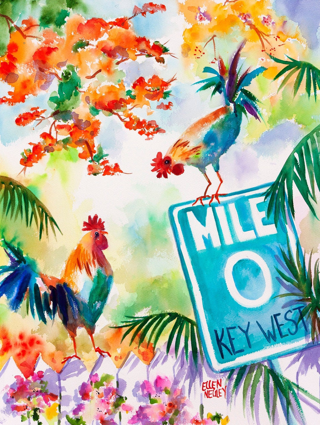 NEW Oliver Gal LOUIS VUITTON LV Logo Beach Umbrella Wall Art LARGE 32"  x 24"