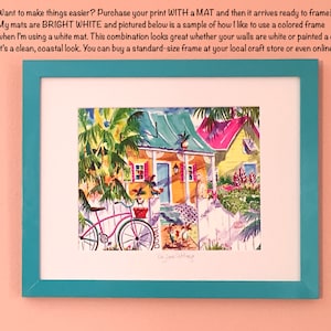 Key West Art, Beach Art Print, Florida Wall Art, Tropical Watercolor, Island Art, Florida Art, Colorful Print, Ellen Negley, Keys Print image 3