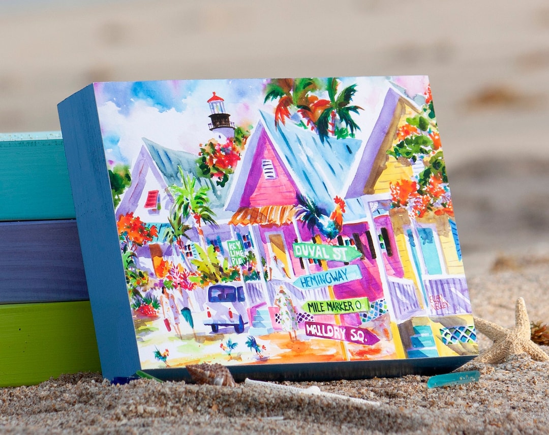 Key West Gift, Key West Art, Custom Watercolor Print, Custom Art Gift