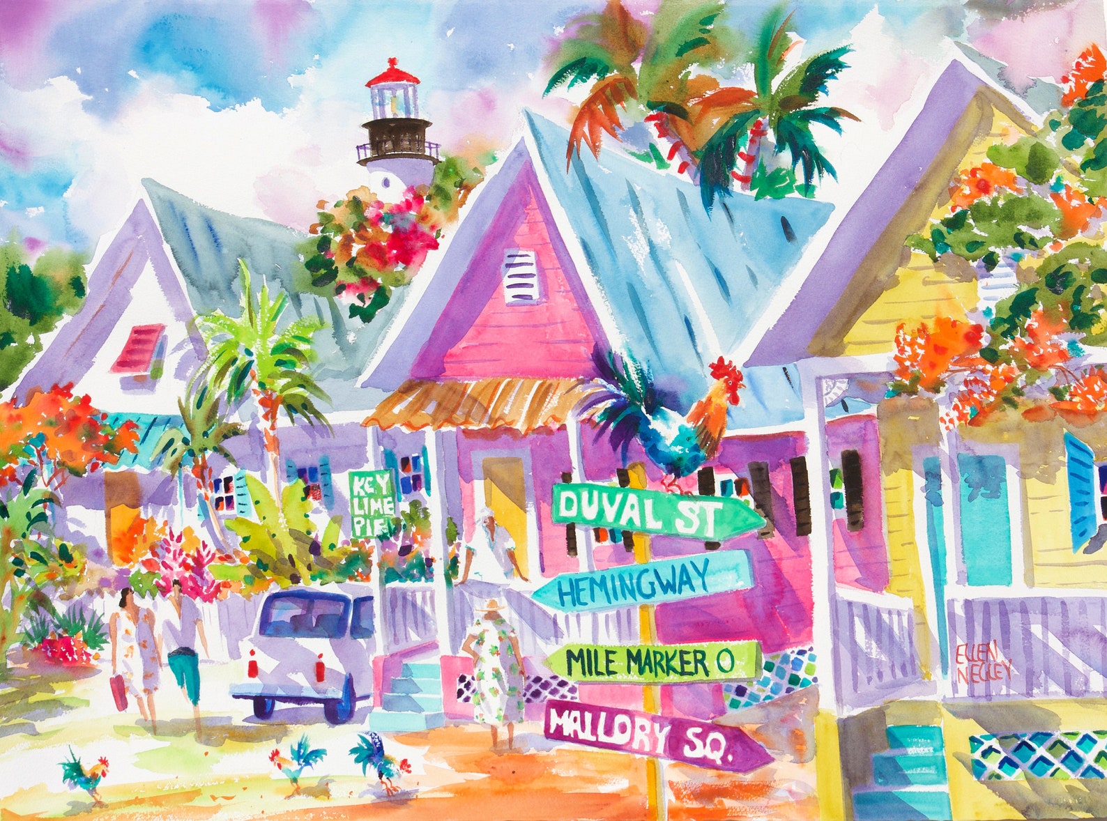 Key West Note Cards Key West Gift Key West Art Blank Etsy Canada